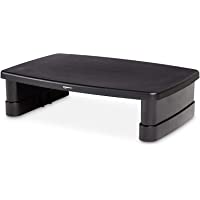 Amazon Basics - Soporte para monitor y portátil de altura ajustable con patas antideslizantes